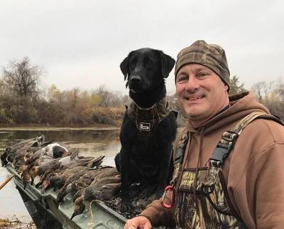 local duck guide - Dan Mikals with Luci
